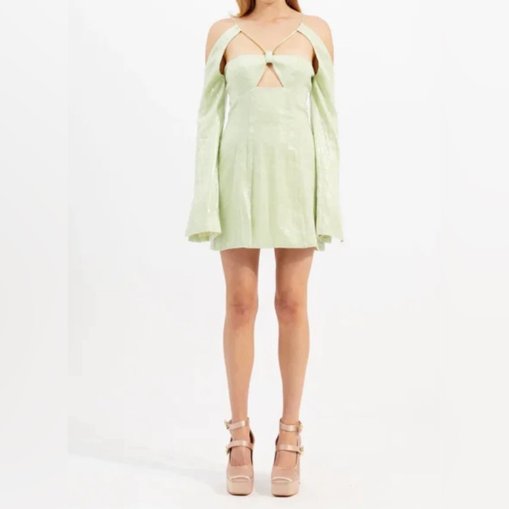 Alice McCall night sky mini dress in Lime Cream Size 4